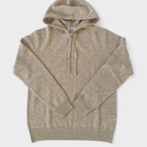 Merino Wool Hoodie Beige